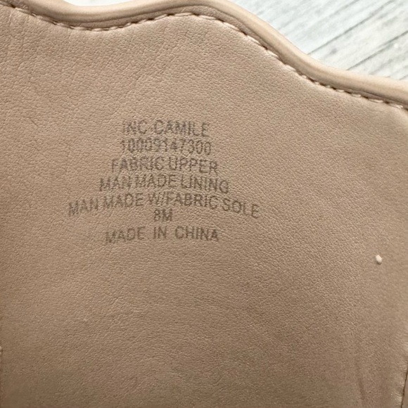 INC Beige Platform Scalloped Camile Wedge Espadrille Sandals - Picture 8 of 8